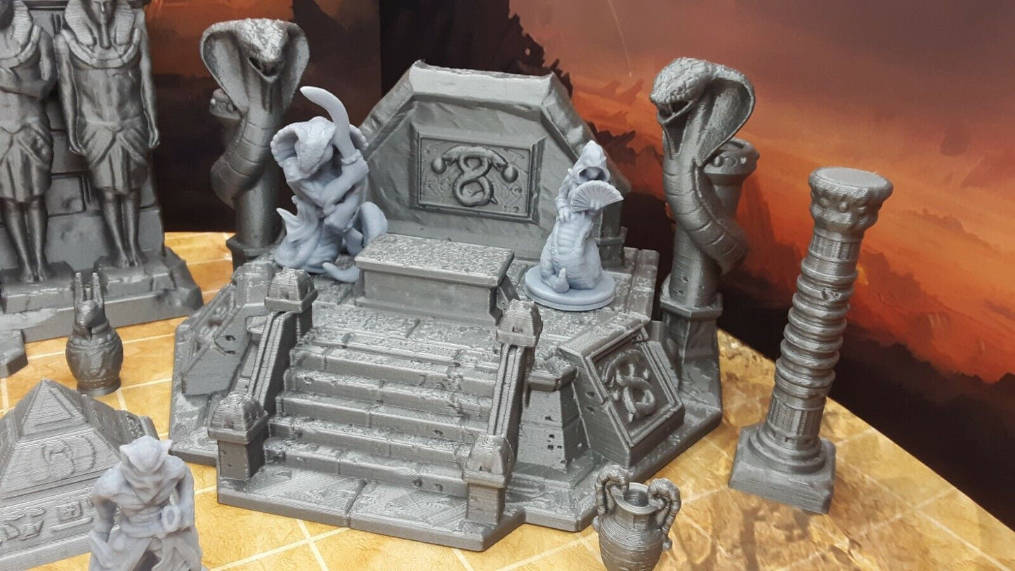 15 Piece Egyptian Tomb Snakefolk Snake God Encounter Set Scatter Terrain