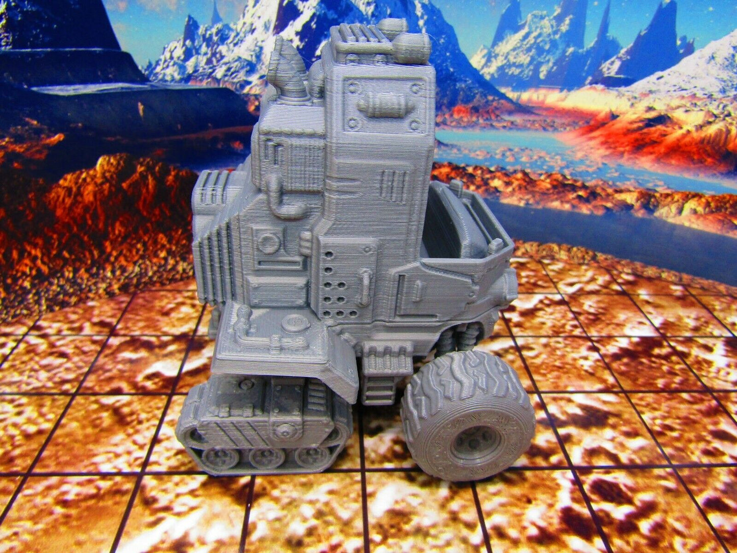 Rover Explorer Truck ATV Vehicle Terrain Scenery Miniature 3D Printed Model