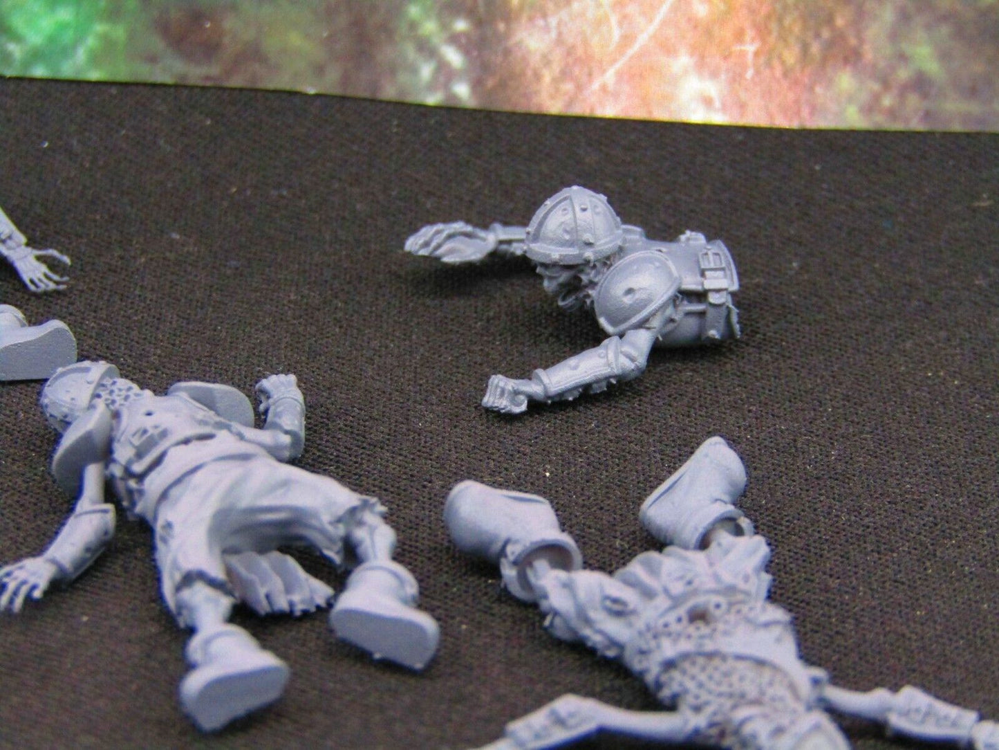 5pc Undead Skeletons Fallen Dead Warriors Soldiers Mini Miniatures 3D Printed