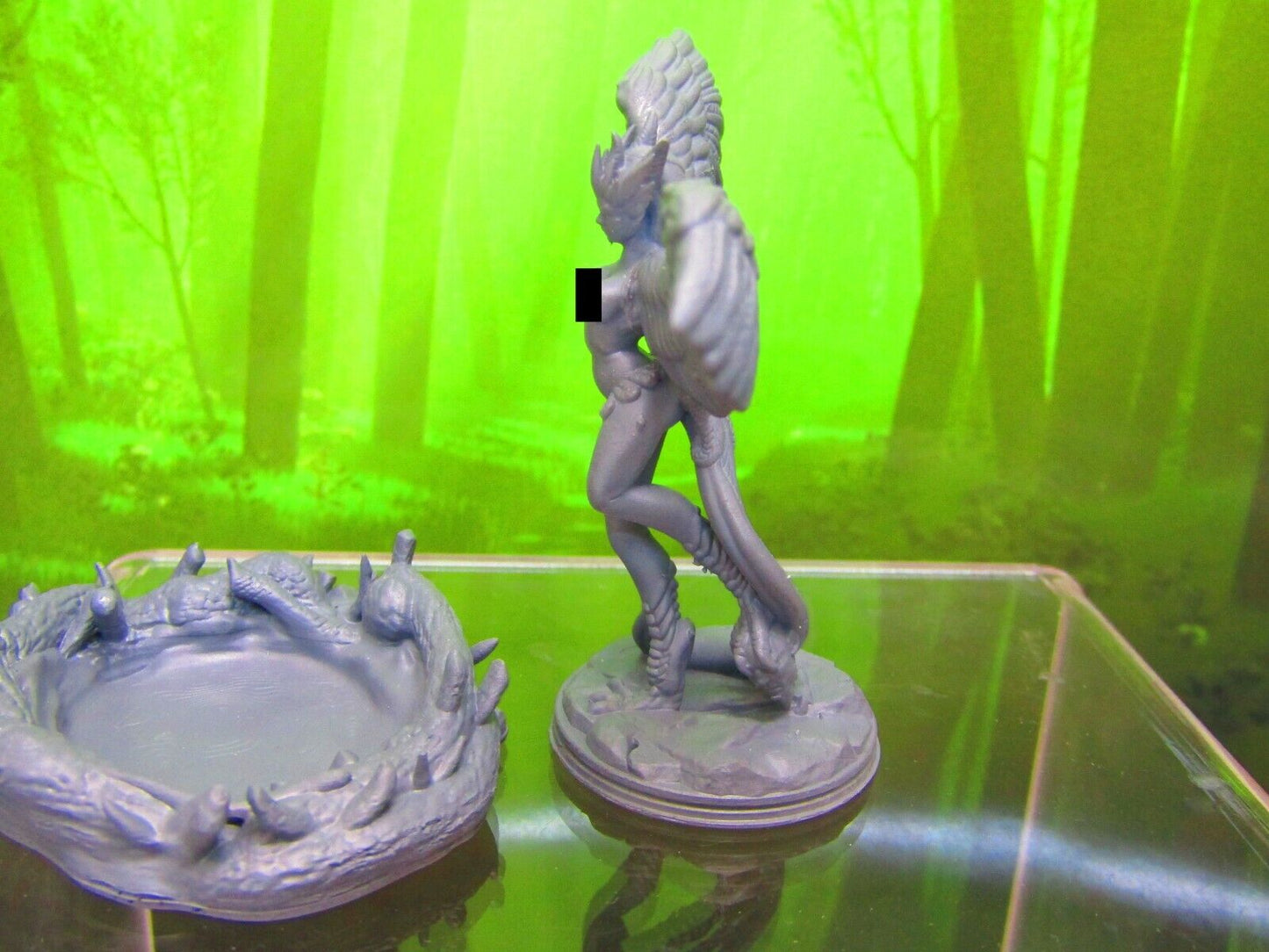Harpy w/ Head + Nest Monster Creature Mini Miniature Figure 3D Printed Model