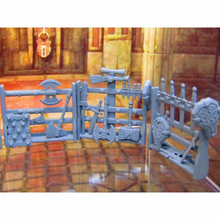 Set of 5 Weapon Racks Scatter Terrain Scenery Props Miniatures