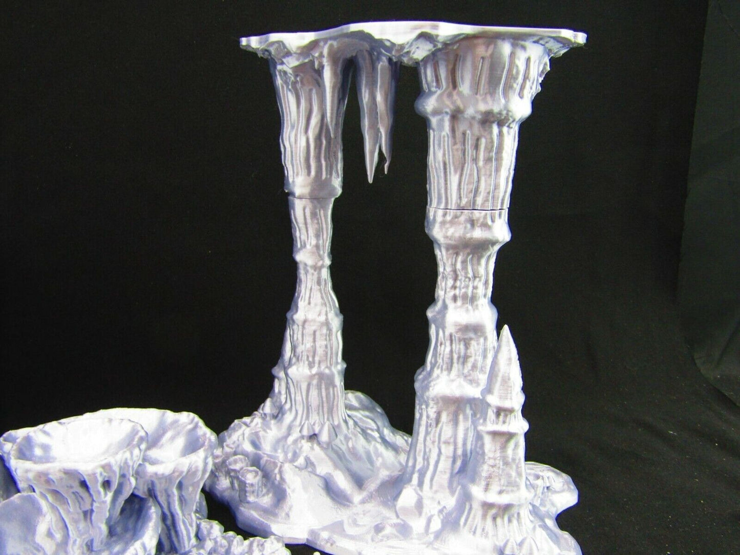 Wet Cavern Stalagmite Stalactite Set w/ Roper Monster Scatter Terrain Scenery 3D
