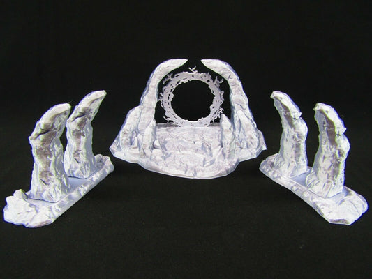 Portal & Rocky Spikes Scatter Terrain Scenery 3D Printed Mini Miniature Model