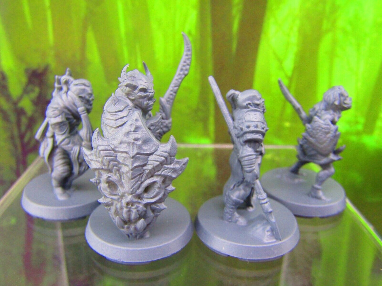 4pc Orc Warparty Mini Miniatures 3D Printed Resin Model Figure 28/32mm Scale RPG