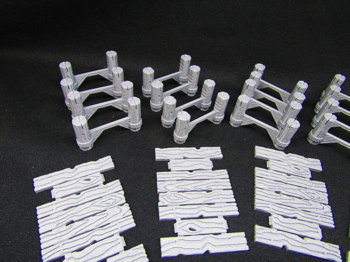 24pc Narrow Modular Boat Ship Docks Pier Set Scenery Scatter Terrain Props