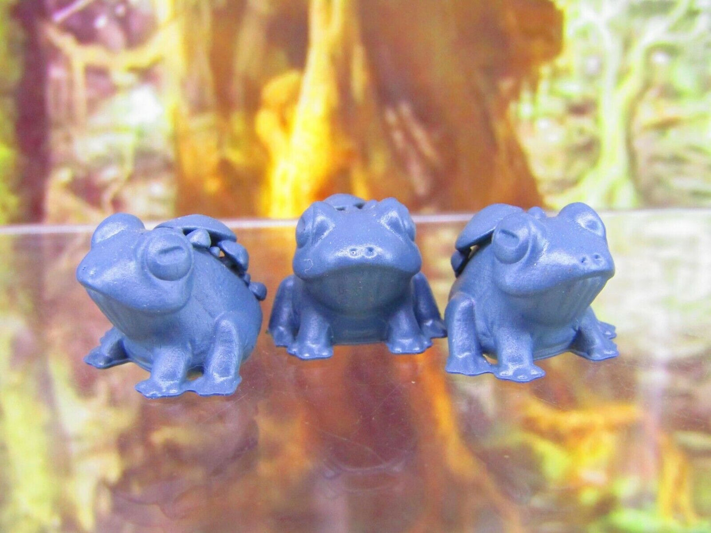 3pc Frogs Toads Pets Companions Familiars Mini Miniature Figure 3D Printed Model