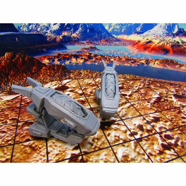 Pair of Single Wheel Bikes ATV Vehicles Terrain Scenery Miniature 3D Printed