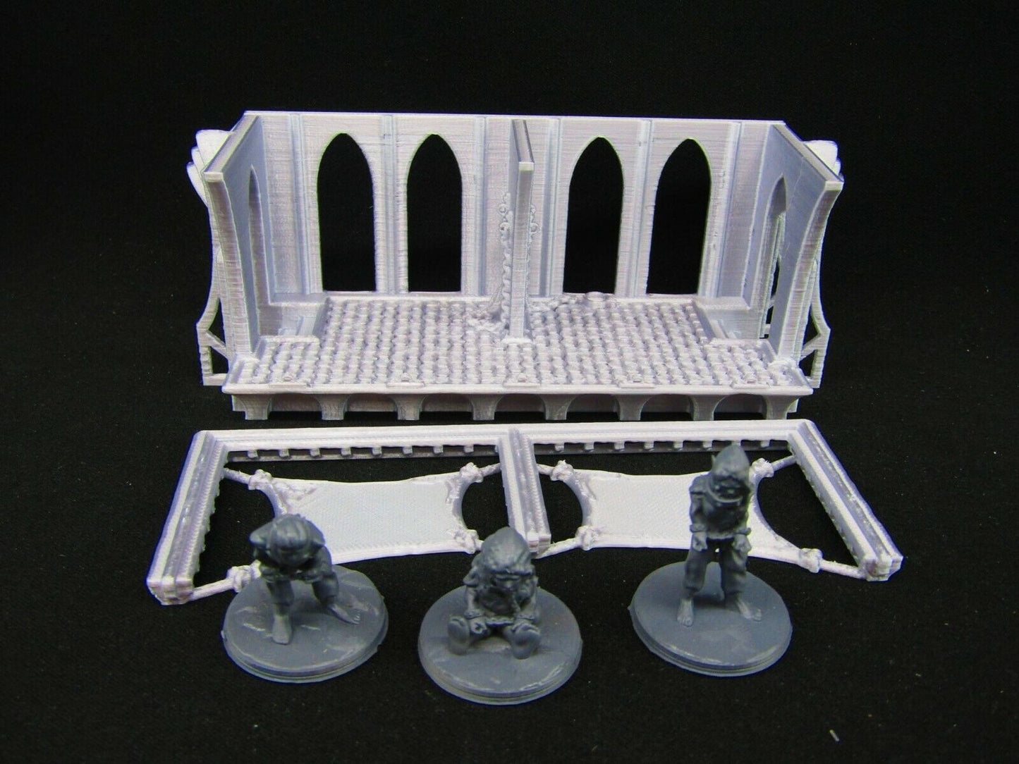 Slave Auction Block W/ Slaves Scatter Terrain Scenery 3D Printed Mini Miniature
