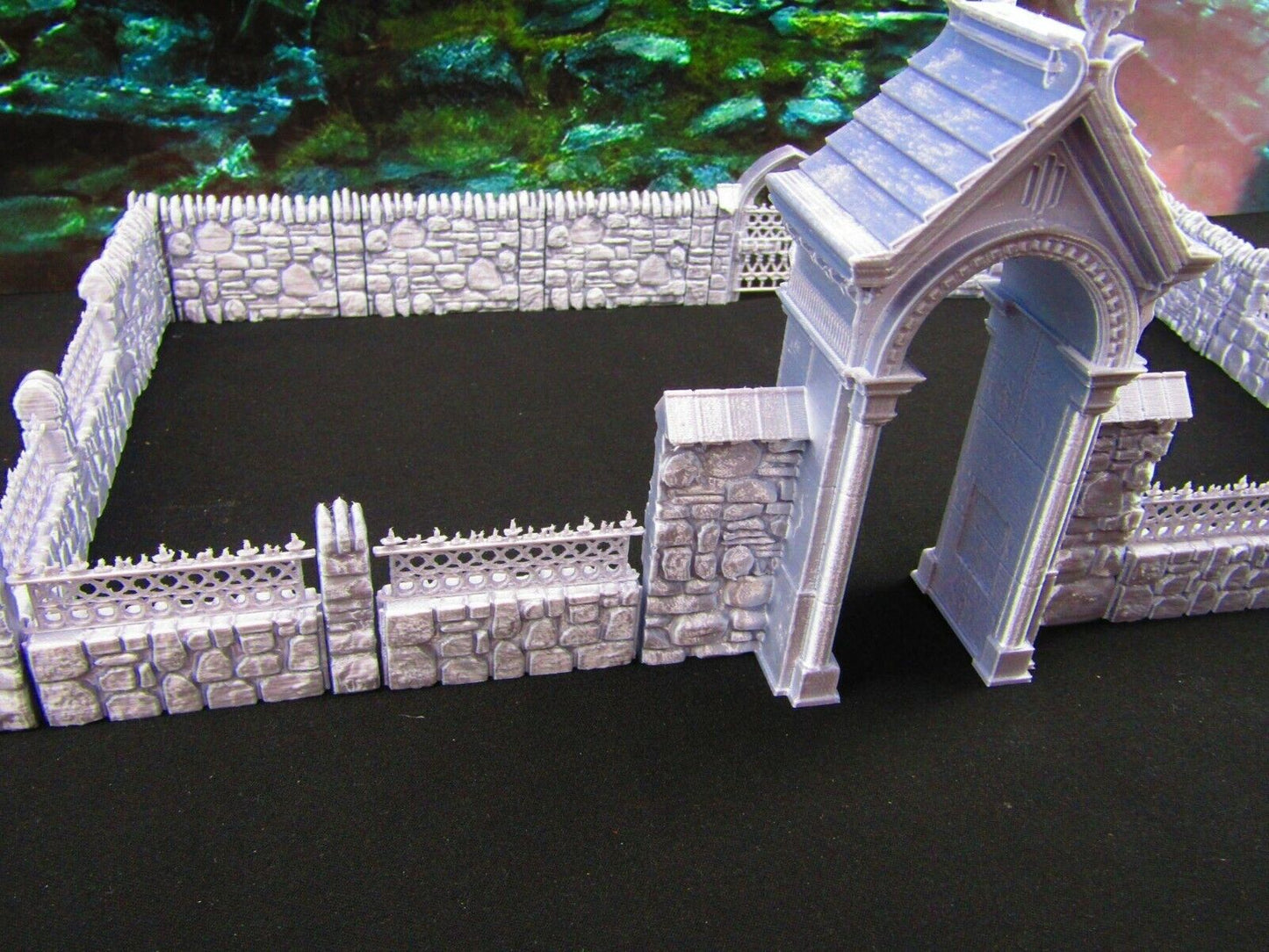 32pc Fence Set Graveyard / Cemetery Scatter Terrain Scenery Tabletop Gaming