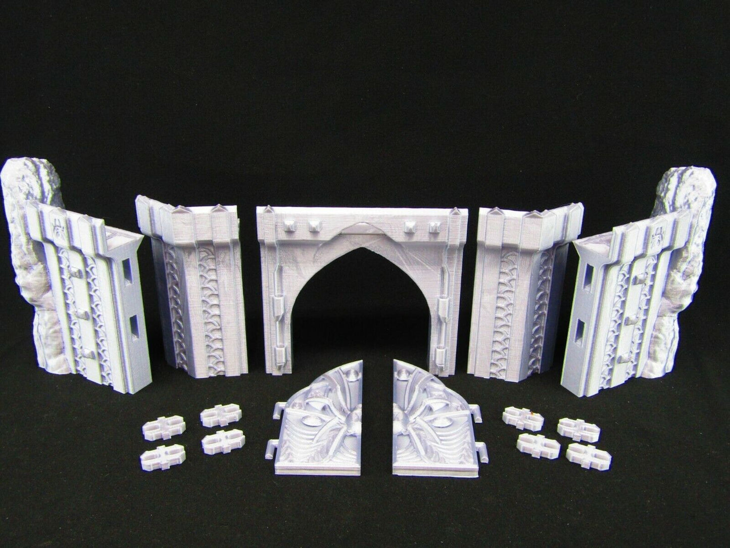 Small Fortress Walls Set Scatter Terrain Scenery 3D Printed Mini Miniature Model
