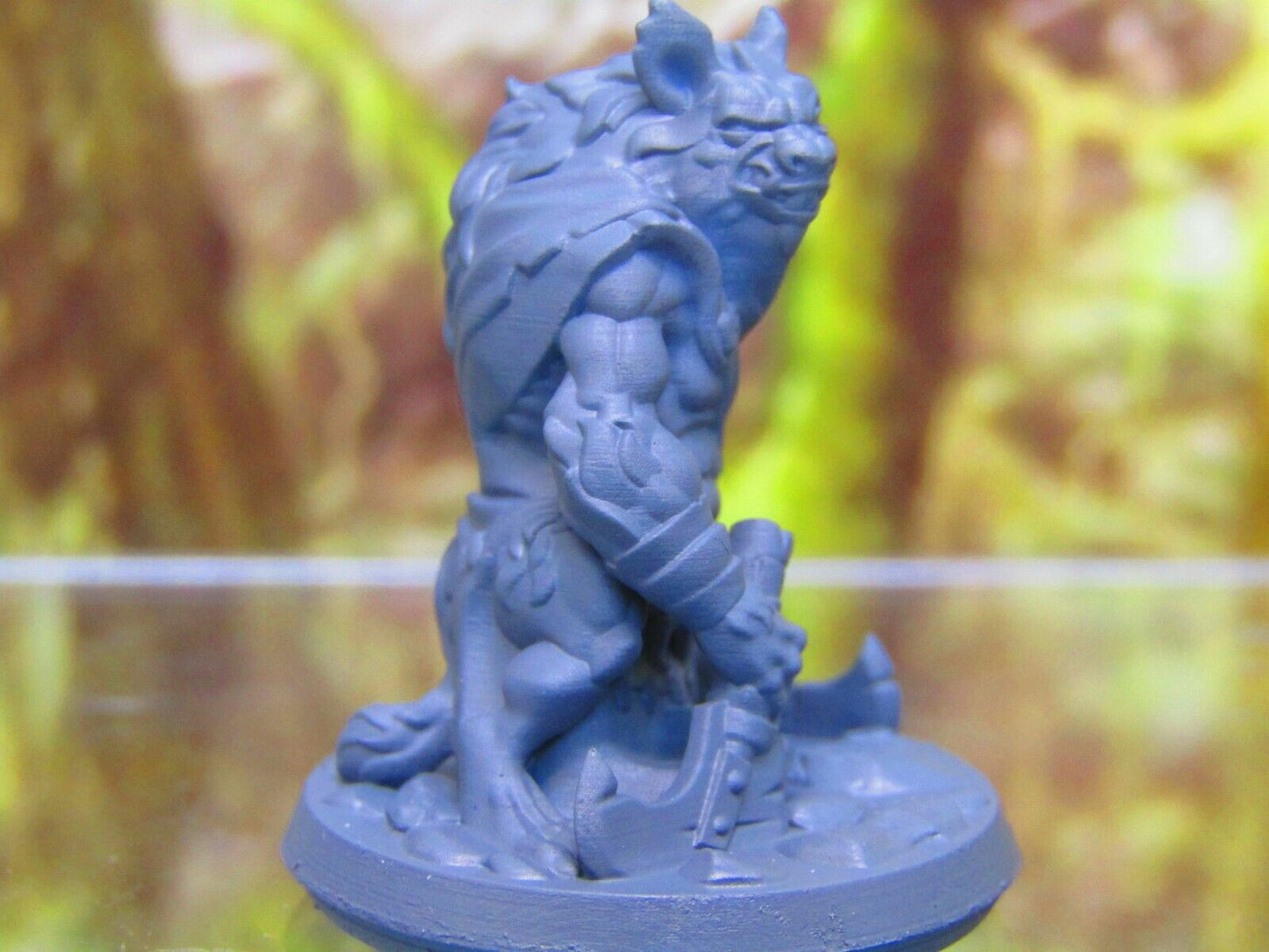 Hyenaman Fighter Warrior Soldier w/Spear/Shield Mini Figure 3D Printed Model