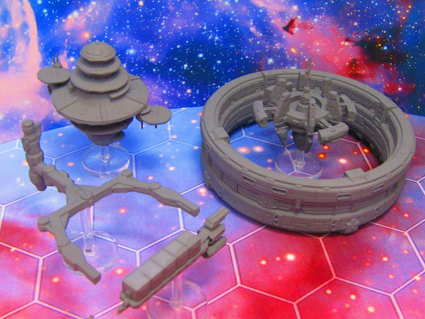 5 Piece Space Docks Shipping Port Station Starfinder Fleet Scale Starship
