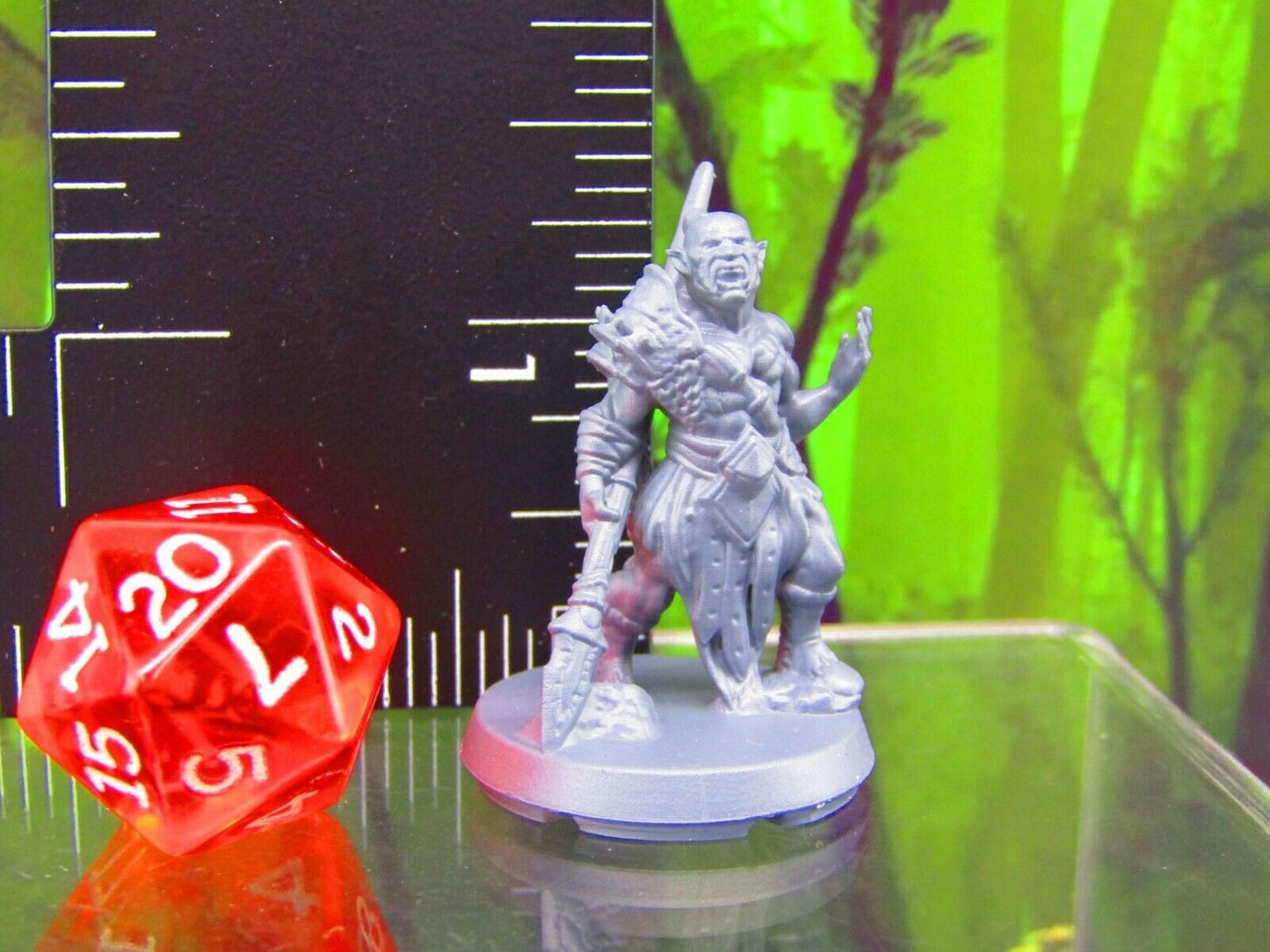 Orc Spearman Fighter Mini Miniatures 3D Printed Resin Model Figure 28/32mm Scale