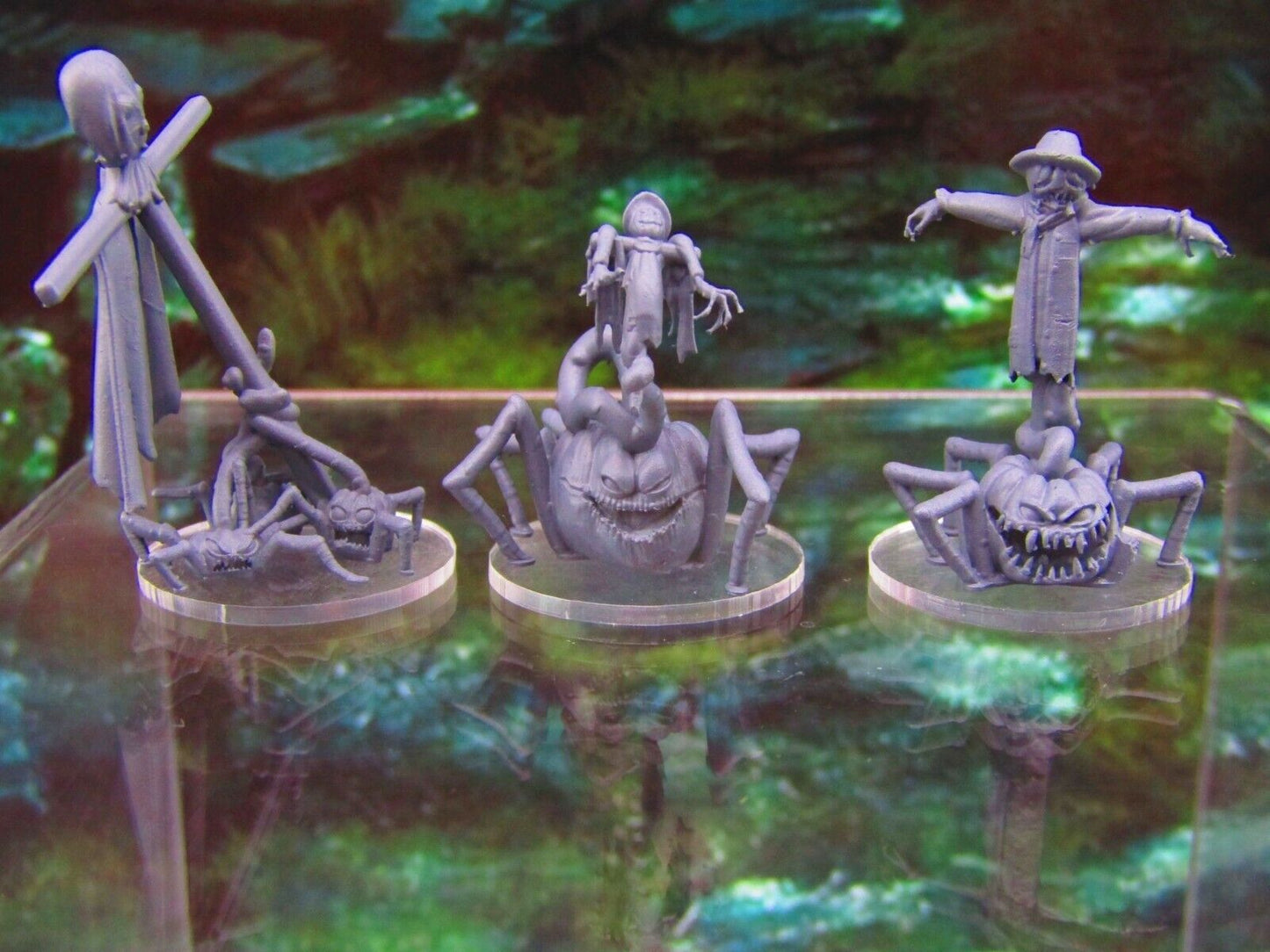 3pc Mutant Pumpkin Jack o Lantern Blights Mini Miniatures 3D Printed Model 28/32