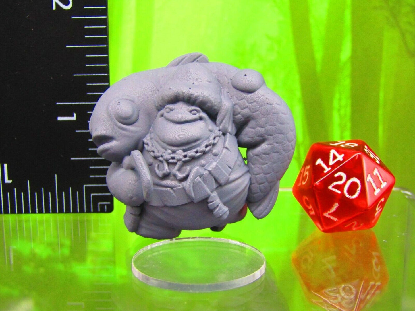 Shroomie Fisherman Mushroom Man Mini Miniatures 3D Printed Model 28/32mm Scale