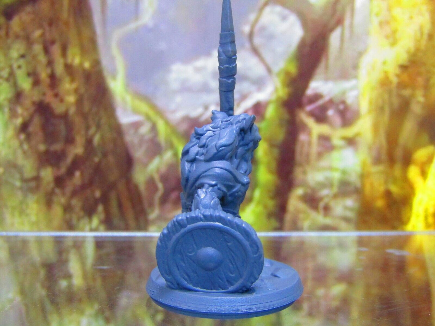 Hyenaman Fighter Warrior Soldier w/Spear/Shield Mini Figure 3D Printed Model