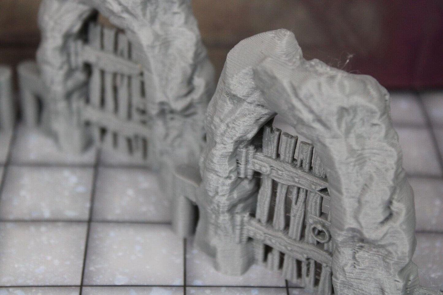 4pc Dry Cavern Dungeonsticks Cave Closed Doorways Walls Map Tile Set Scenery D&D