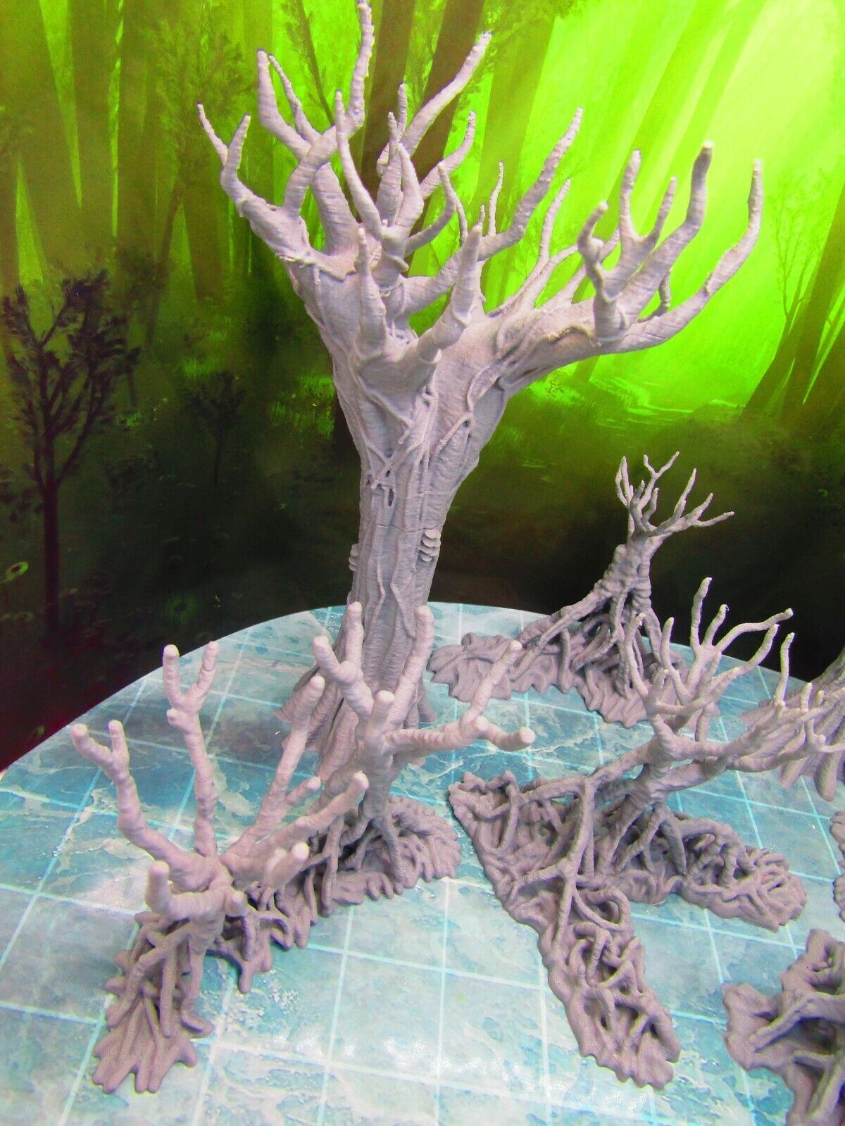 7p Jungle Swamp Mangrove Trees Forest Set Scatter Terrain Scenery Miniature Mini
