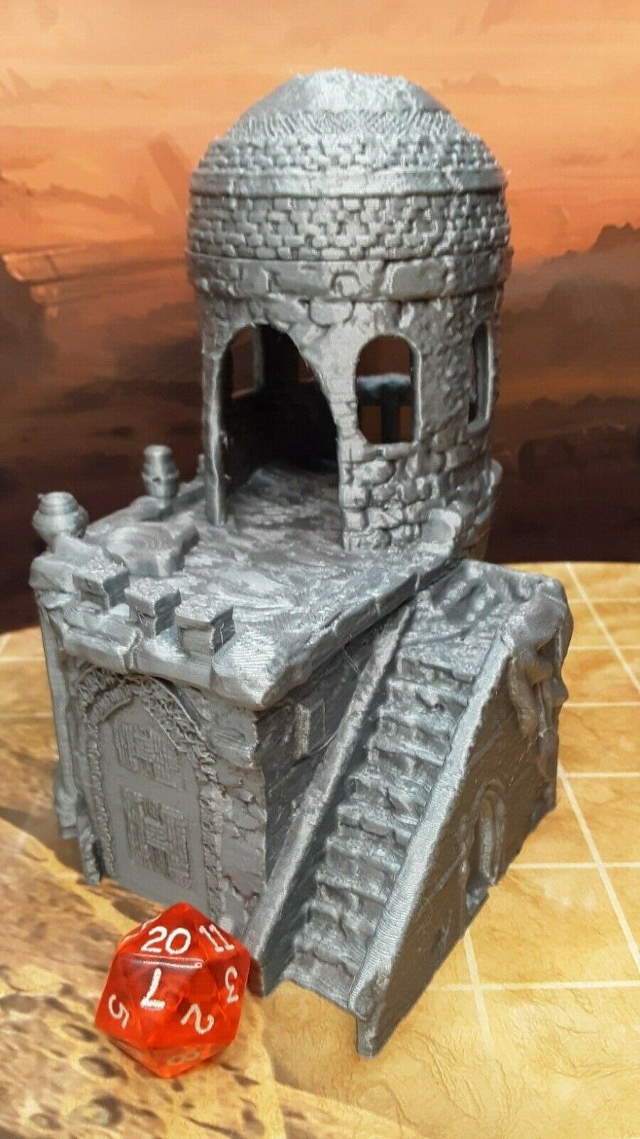 2 Floor Arabian Desert Domed Roof House Scatter Terrain Tabletop Scenery