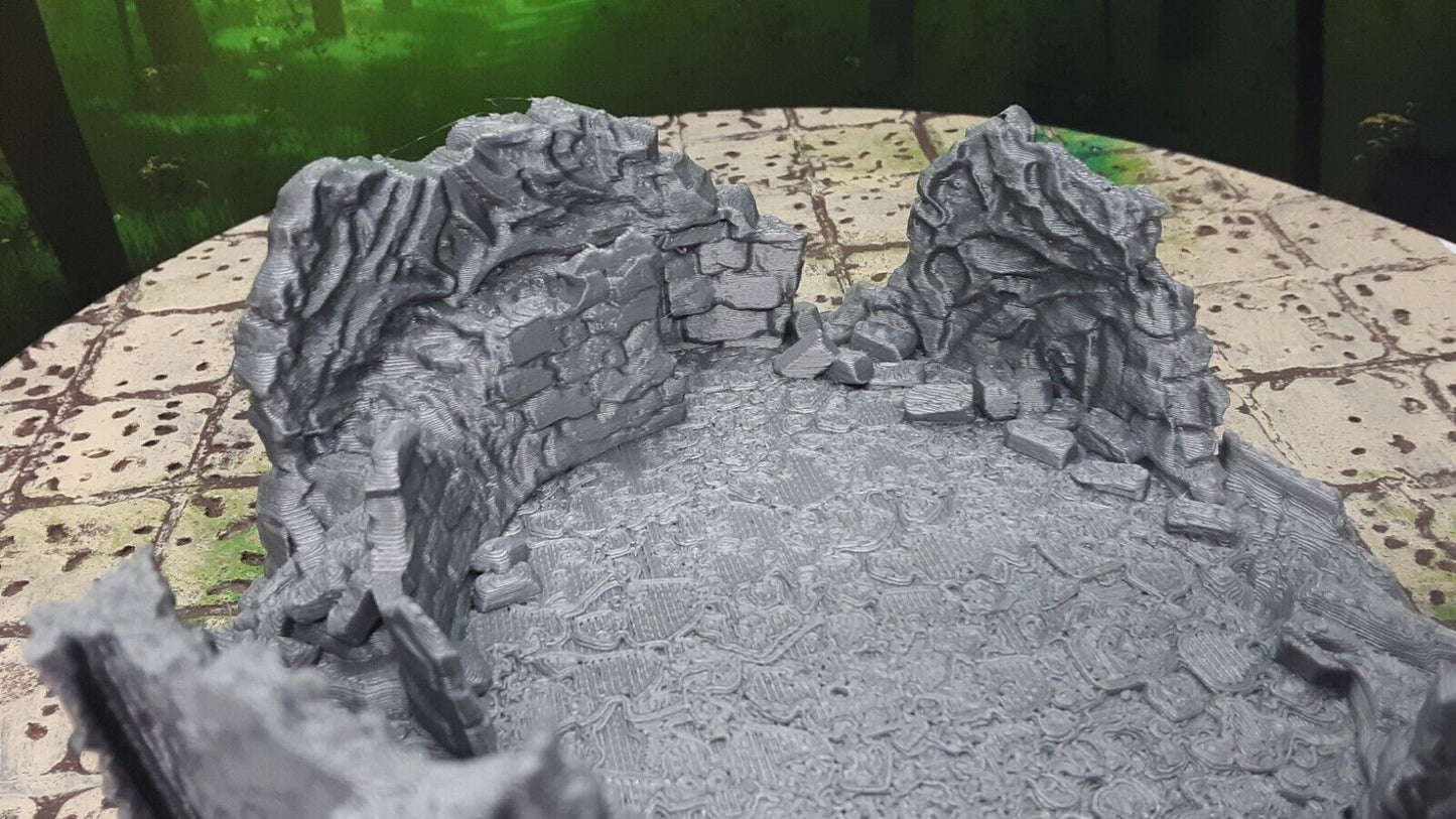 Shrine Building Ruins Scatter Terrain Scenery 28mm Dungeons & Dragons 3D Printed