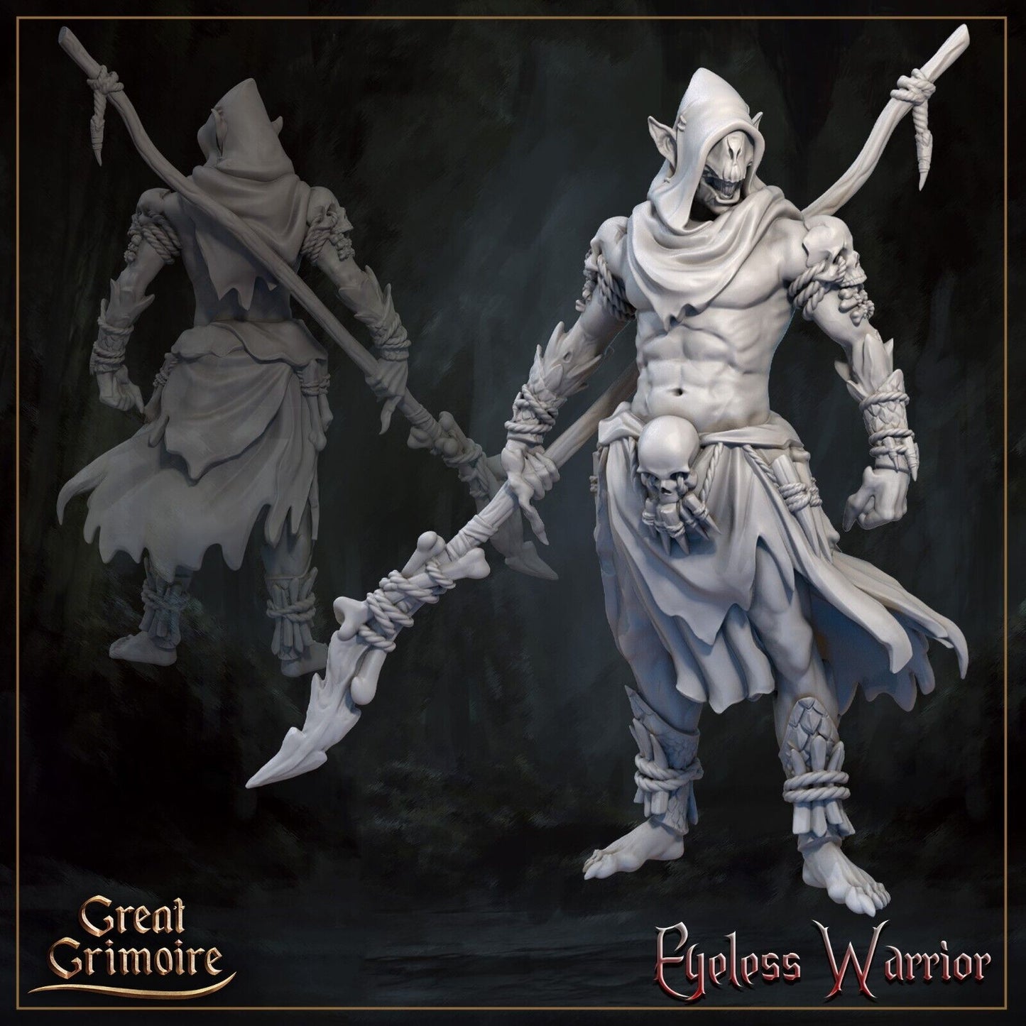 Eyeless Warrior Mini Miniature Model Figure RPG Tabletop Gaming D&D etc