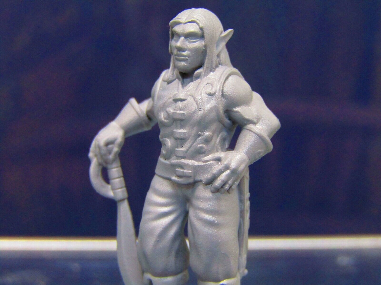 Elf Pirate w/ Cutlass Mini Miniature Figure 3D Printed Model 28/32mm Scale