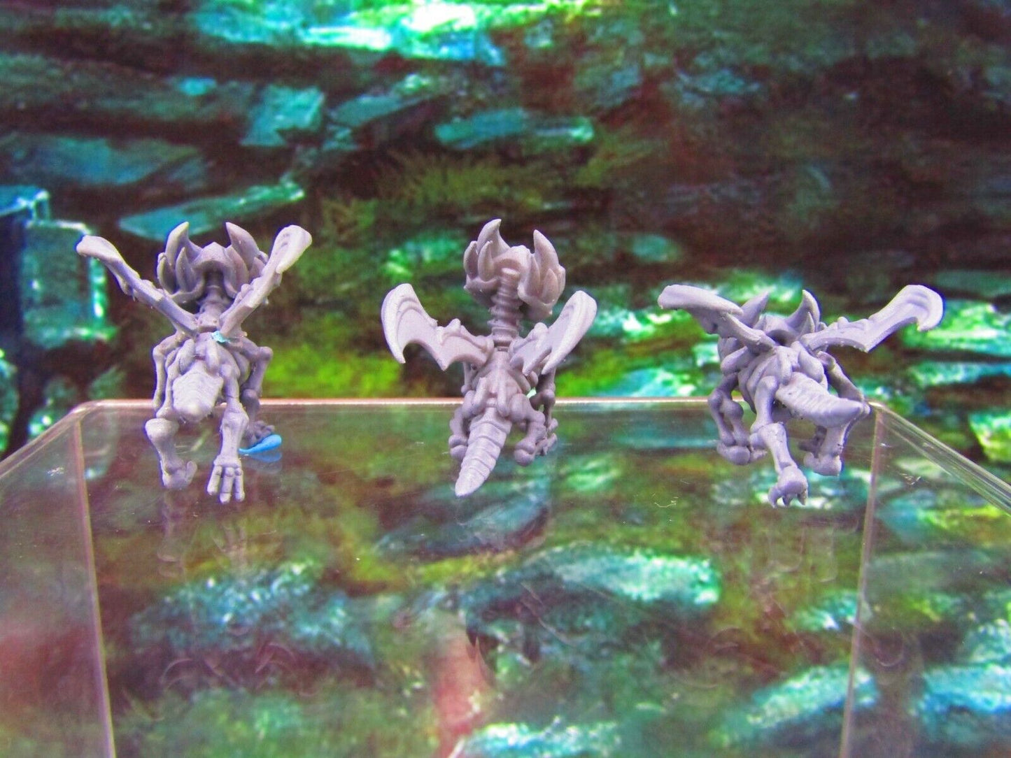 3pc Baby Bone Skeleton Dragons Pets Familiars Mini Miniatures 3D Printed Model