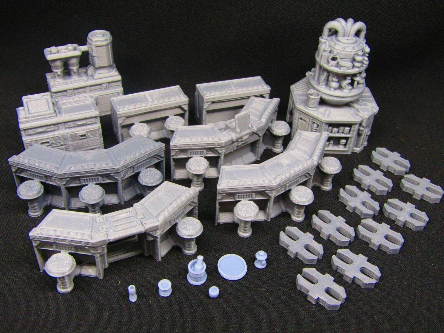 25pc Sci Fi Modular Bar Night Club Scenery Terrain Set 3D Printed Model 28/32mm