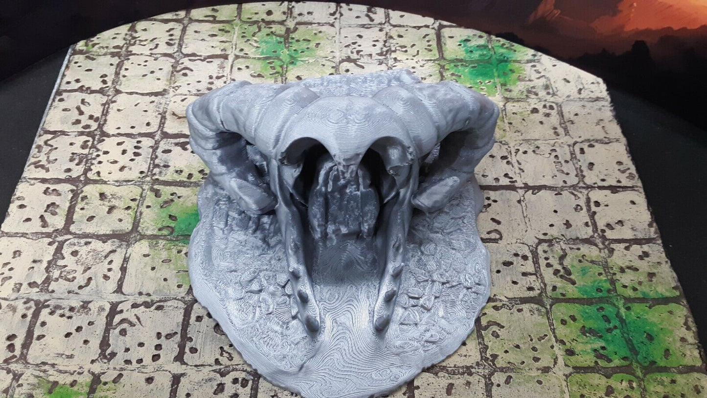Dragon Skull Bone Skeleton Throne 28mm Scale Dungeons & Dragons Scatter Terrain
