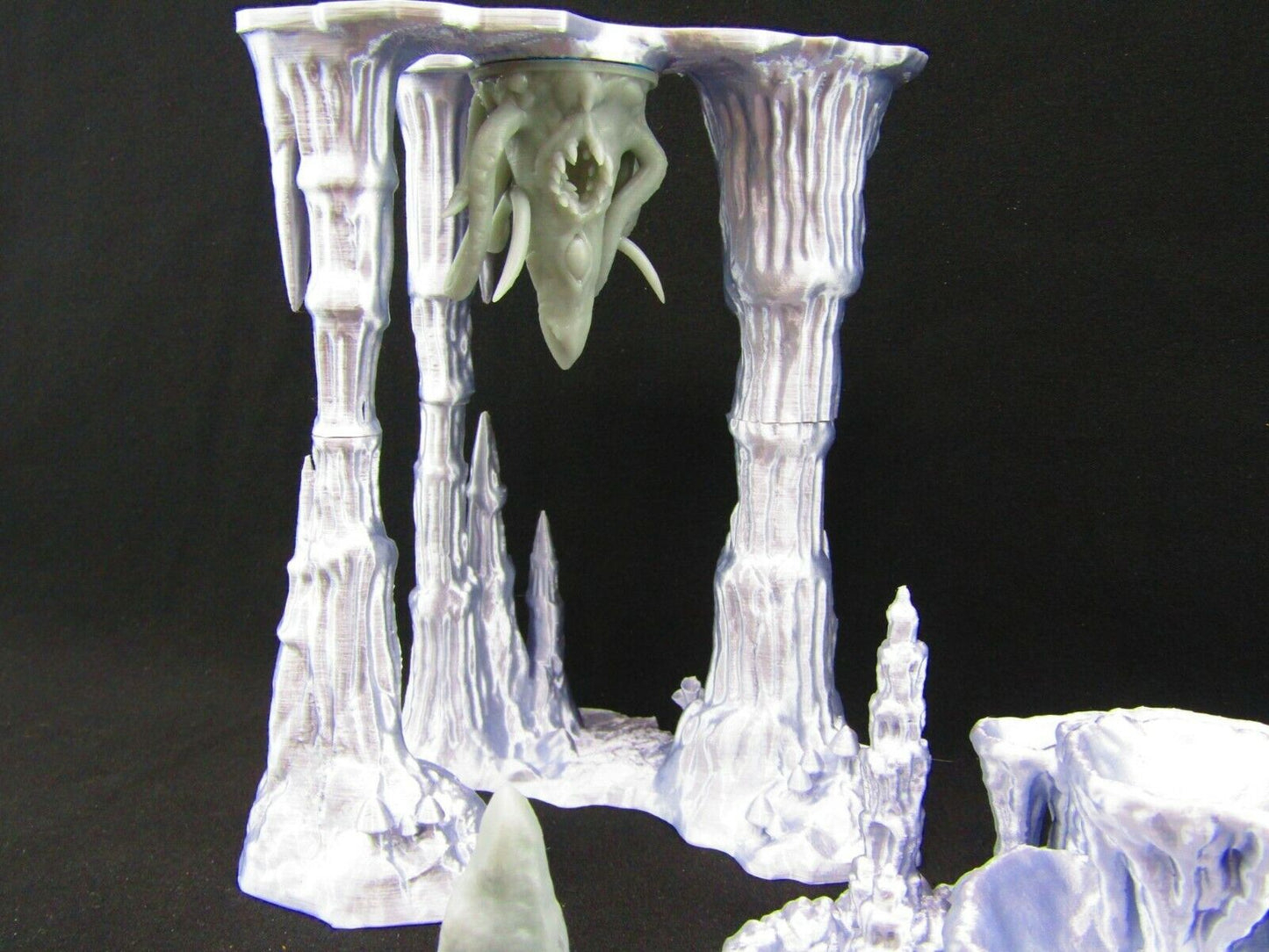 Wet Cavern Stalagmite Stalactite Set w/ Roper Monster Scatter Terrain Scenery 3D