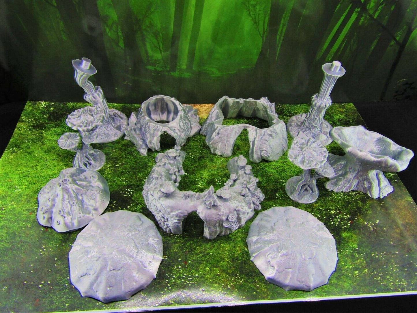 Mushroom Forest Myconid Shroomie Village Set Scatter Terrain Scenery Mini