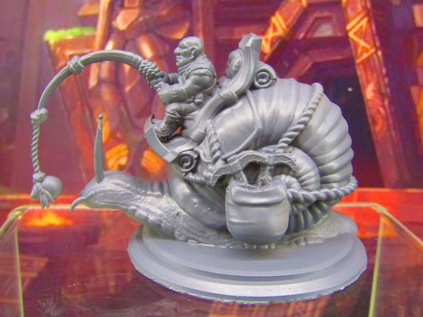 Snail Mount With Deep Gnome Rider Mini Miniature Figure 3D Printed Model 28/32mm