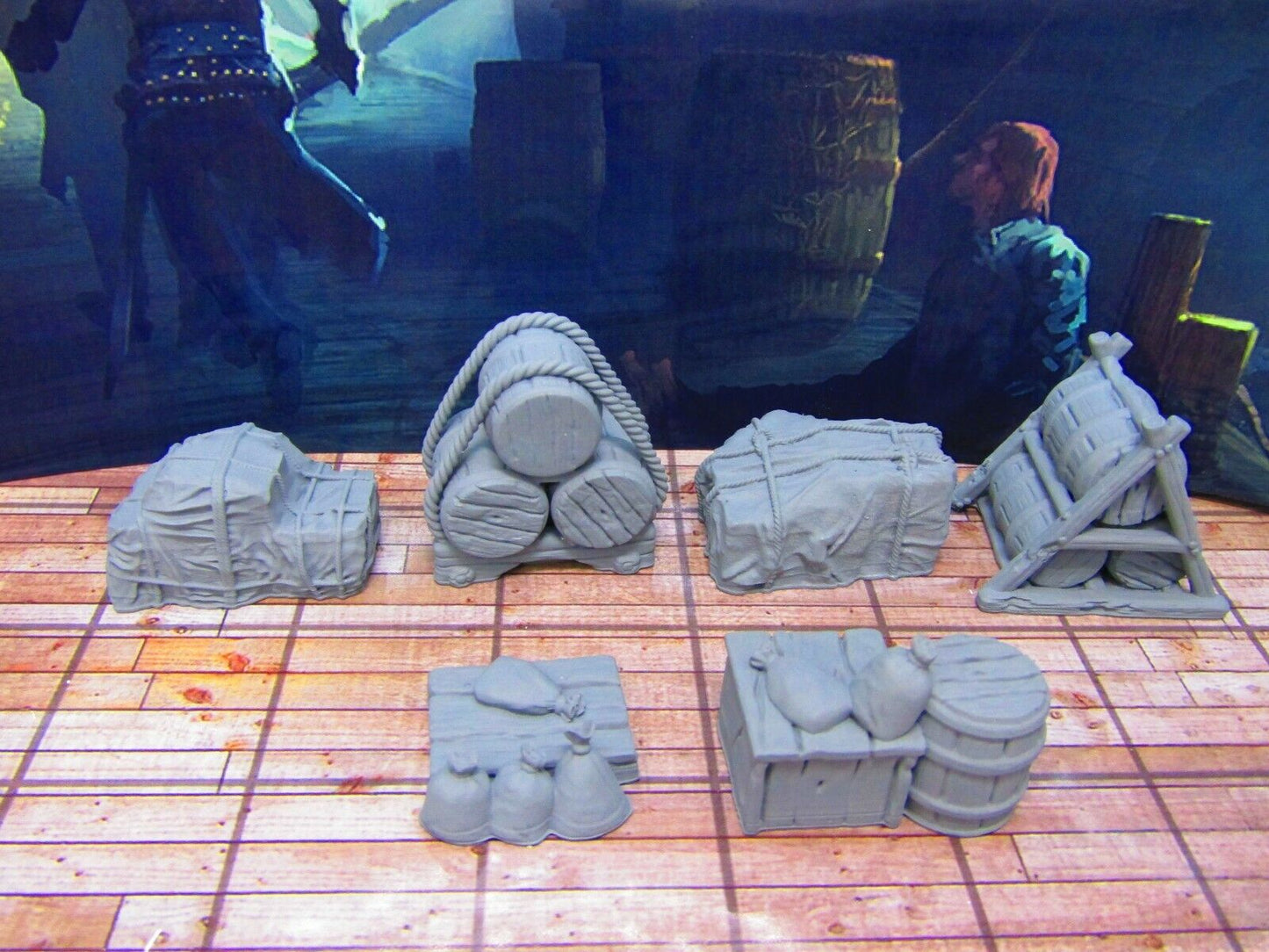 6p Ship Boat Shipping Cargo Stock Goods Pirate Loot Scenery Scatter Terrain Prop