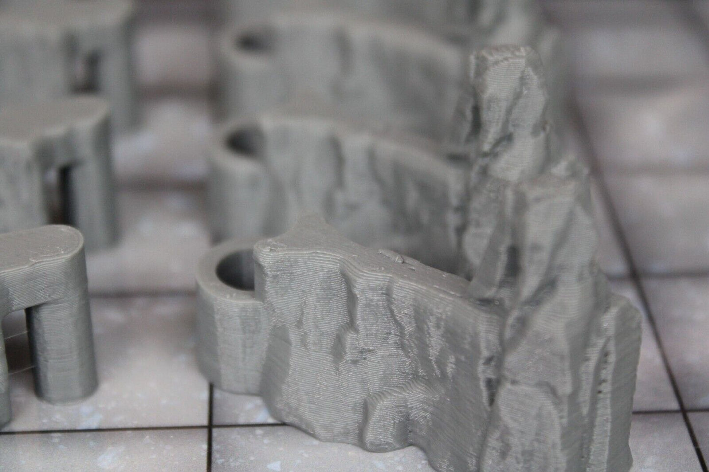 8pc Dry Cavern Dungeonsticks Stone Wall Ends Walls Map Tile Set Scenery D&D