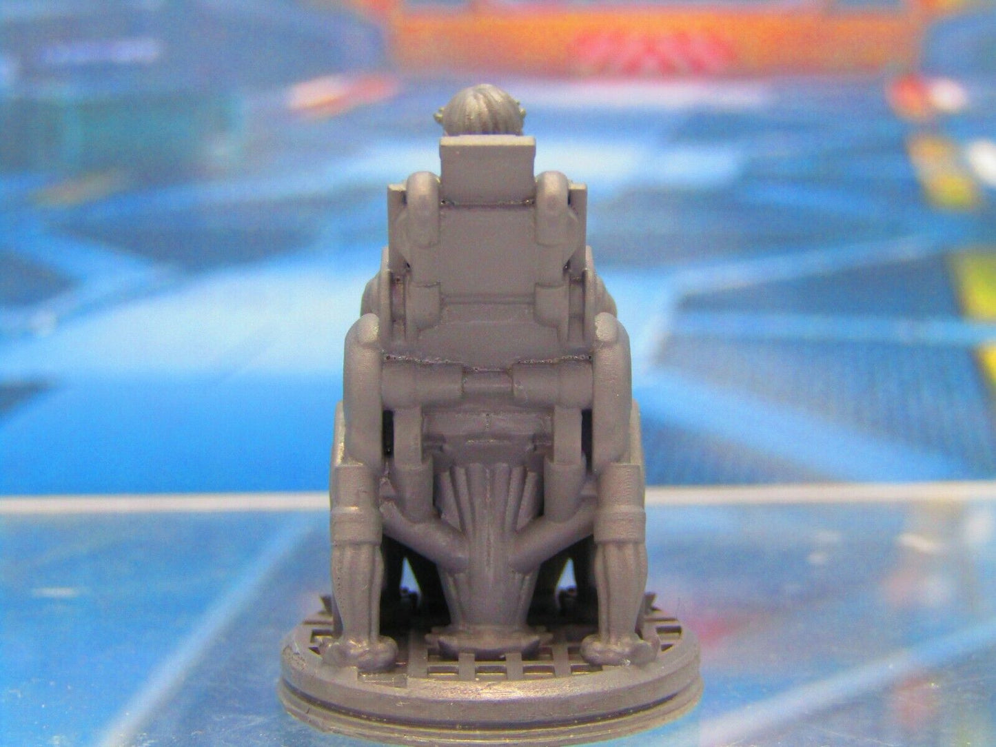Sci Fi Professor Scientist in Hover Wheelchair Mini Miniature 3D Printed Model