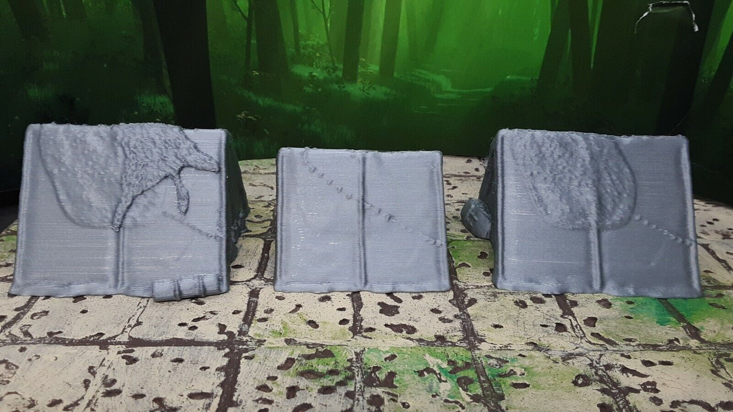 3 Piece Set Camping Tents Scatter Terrain Miniature Dungeons & Dragons 28mm