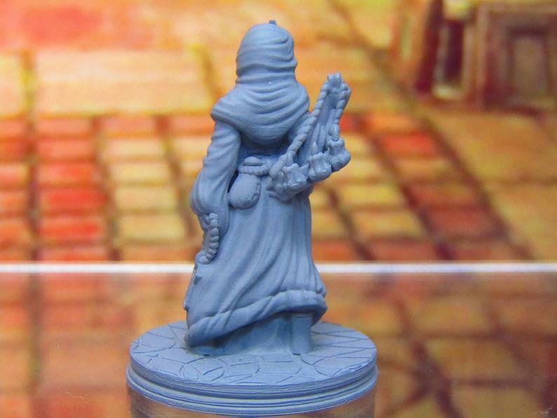 Young Female Nun Vestal Sister Holy Order of Ash Mini Miniature 3D Printed Model