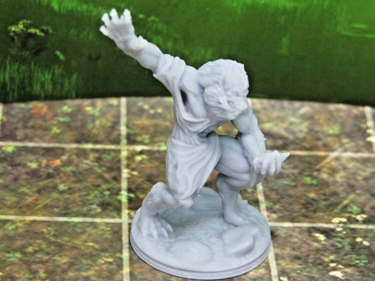 Scowling Werewolf Miniature Mini 3D Printed Resin Model RPG Tabletop Gaming D&D