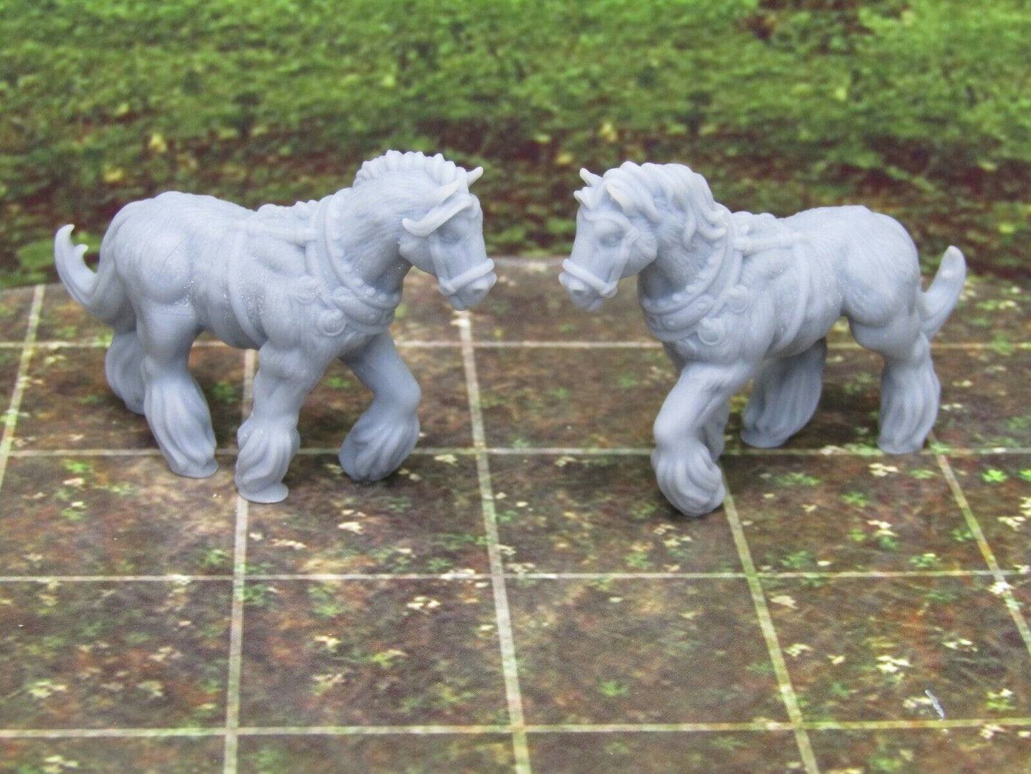 Fortune Teller Gypsy's Wagon & Horses Scenery Terrain 3D Printed Model 28/32mm