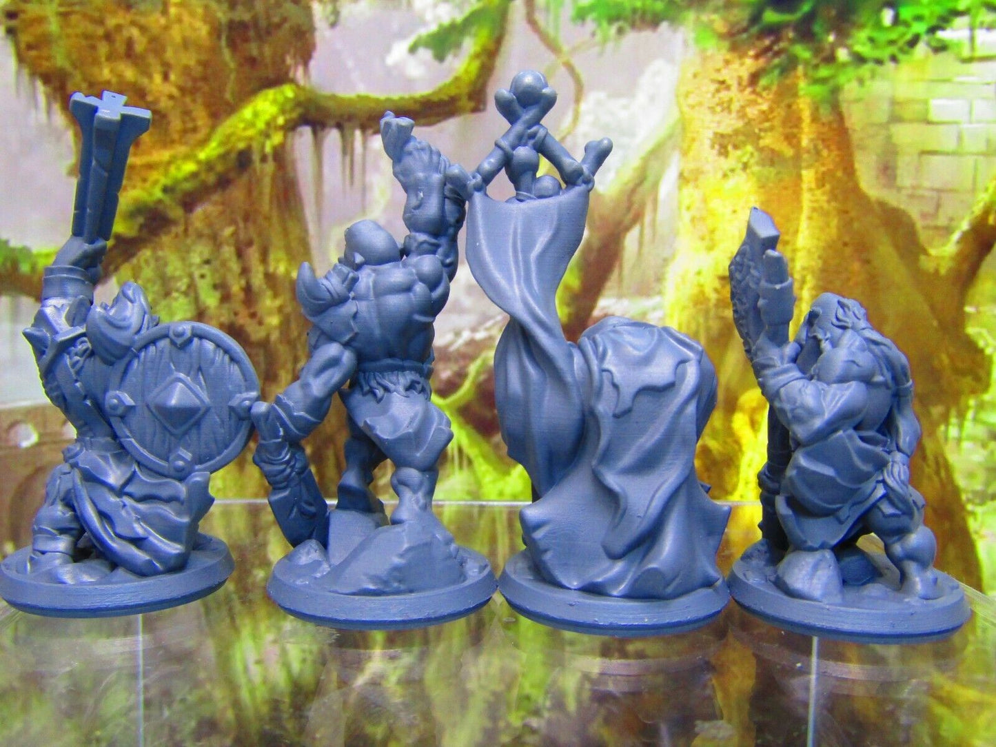 4pc Orc Tribe War Party Mini Miniature Figure 3D Printed Model 28/32mm Scale