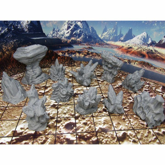 Alien Planet Rocks Scatter Terrain Scenery Mini Miniature 3D Printed