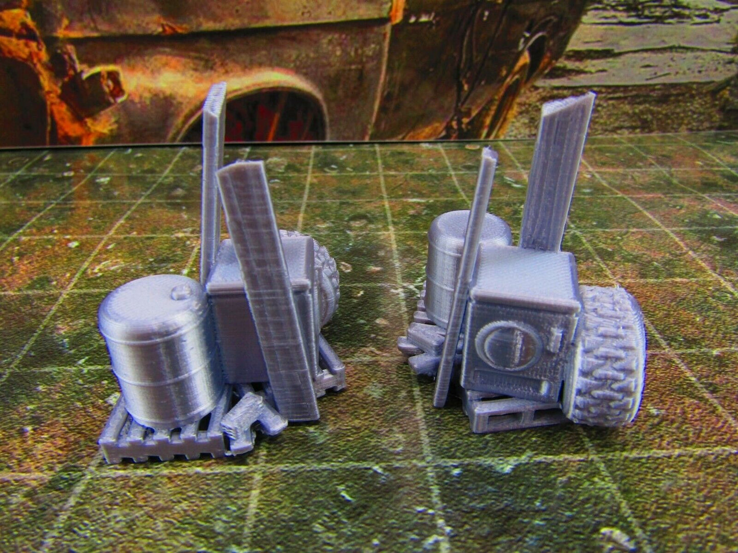2pc Junk Street Rubble D Scatter Terrain Scenery Wasteland Apocalypse Dystopian