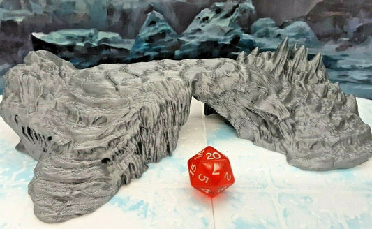 Snowy Mountain Icy Bridge Pass Scatter Terrain Scenery 28mm Dungeons & Dragons