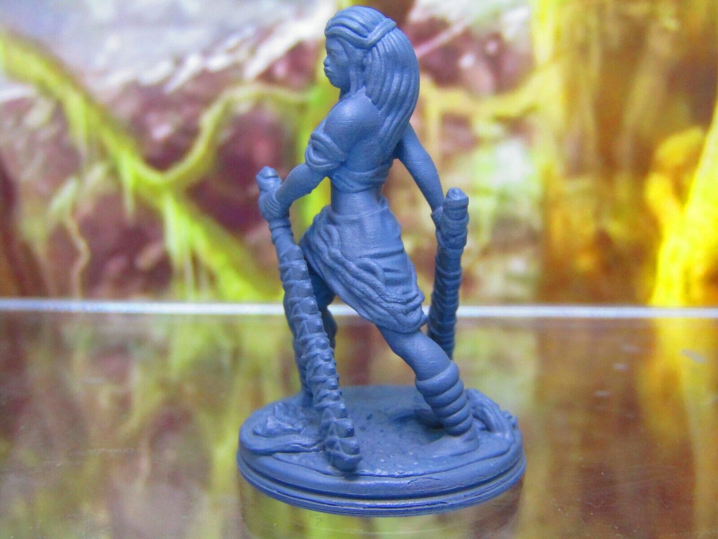 Tribal Jungle Warrior Wildcat Warrioress Mini Miniature Figure 3D Printed Model
