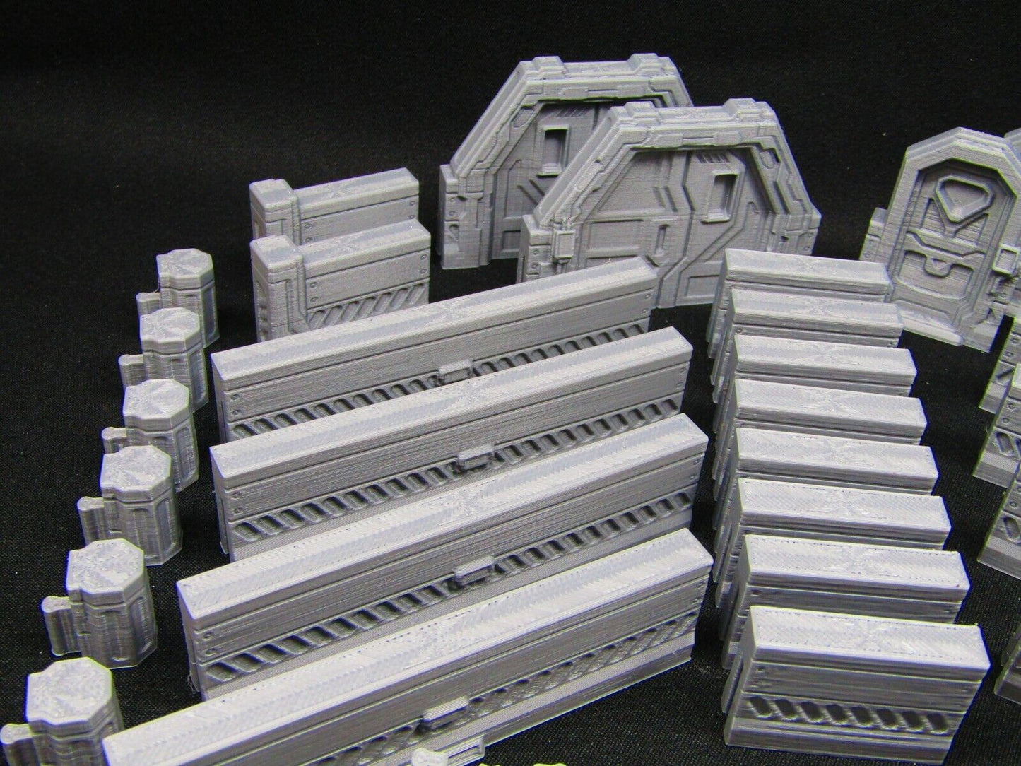 60pc DungeonSticks Sci Fi Map Building Wall Tile Set Scenery Terrain 3D Printed