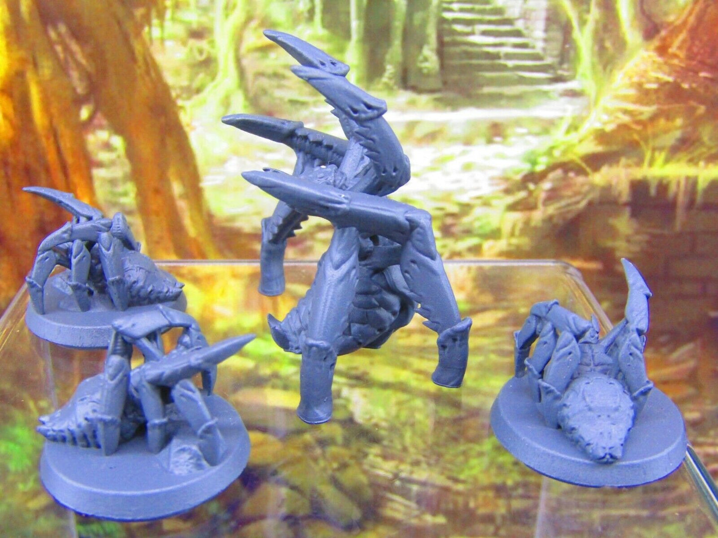 4pc Giant Dire Spiders and Minions Set Mini Miniatures 3D Printed Resin Model
