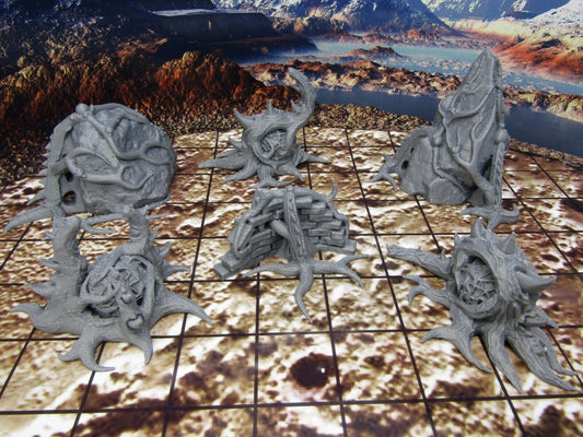 Alien Planet Overgrowth Plants Scatter Terrain Scenery Miniature 3D Printed