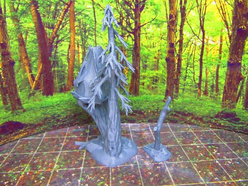 Tree Stand Hunters Tent Blind Scatter Terrain Scenery 3D Printed Figure Model