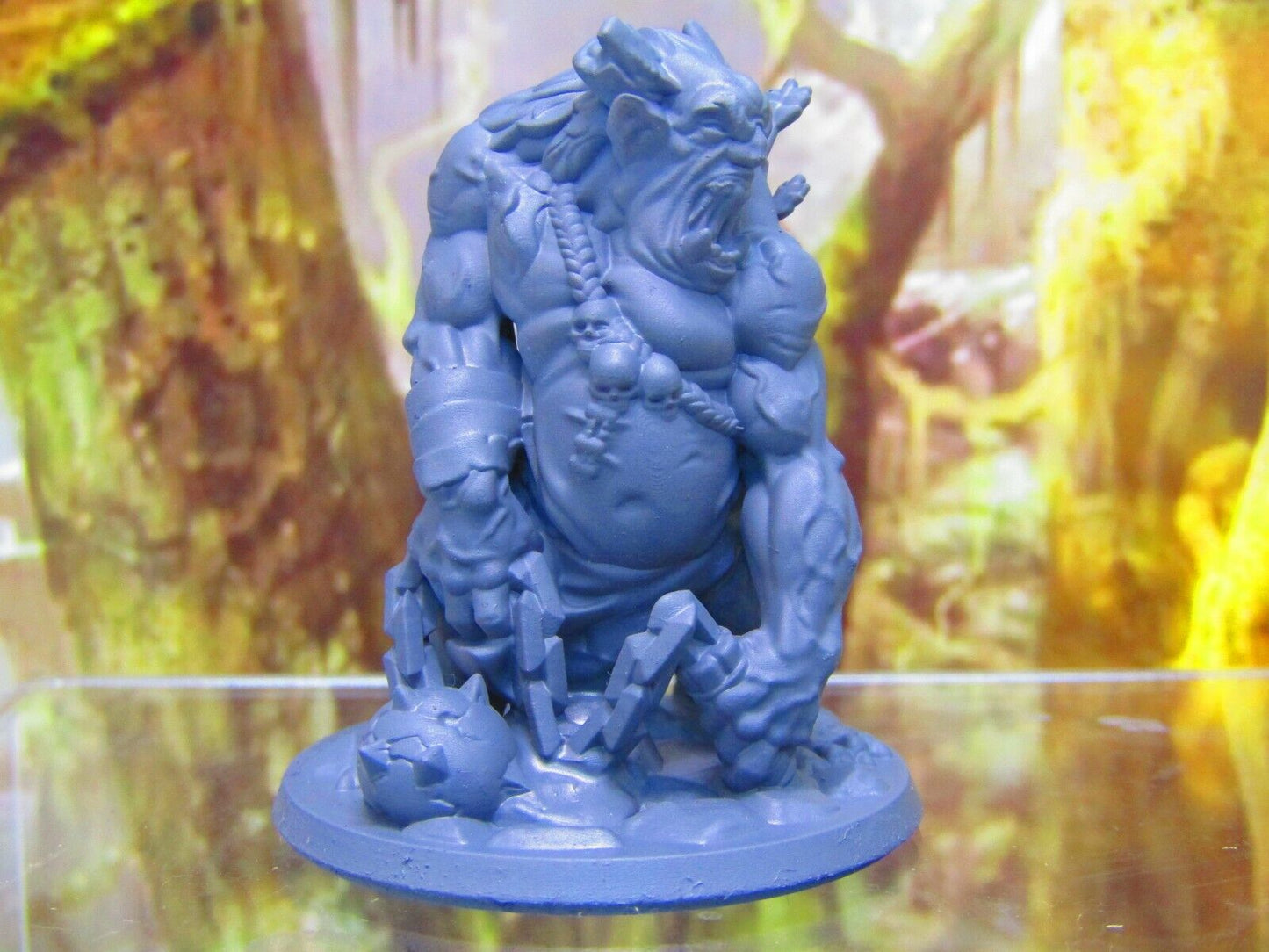 Roaring Horned Troll Mini Miniature Figure 3D Printed Model 28/32mm Scale