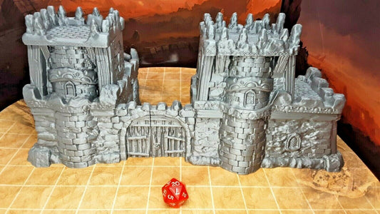 4 Room 3 Floor Fortress / Outpost Entrance Scenery Terrain Tabletop Fantasy D&D